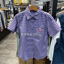 Special Price Montbell Meishan Lady Speed Dry Shirt Short Sleeve Plaid Shirt Outdoor Casual Sunscreen UV90 %