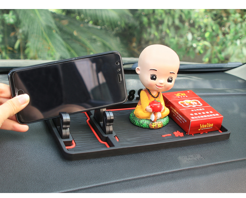 Xe điện thoại di động khung điều hướng đa chức năng xe chống nắng mat chống trượt lưu trữ pad dụng cụ bảng trang trí vật tư trang trí - Ô tô nội thất Accesseries nệm lót ghế xe hơi