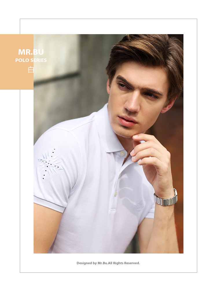 Mr. Vải hợp thời trang Áo polo thêu mùa hè nam ngắn tay áo thun thanh niên mùa hè nửa tay áo áo thun nam có cổ lacoste
