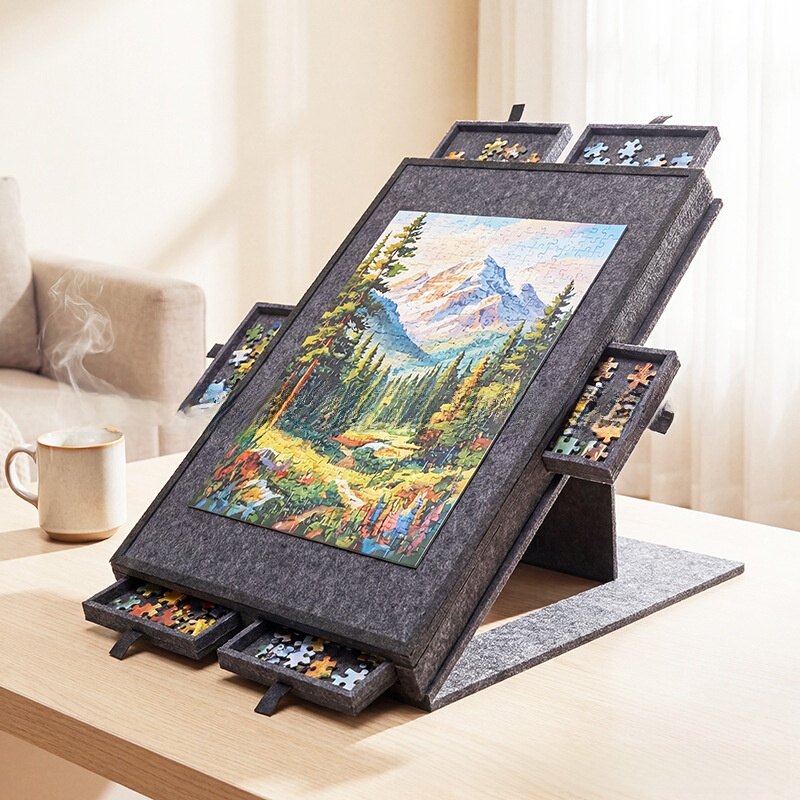 Horizontal and Vertical Dual-Use Puzzle Mat, Sticky Version with Stand, Workbench, Puzzle Table, 1000-Piece Special Tool, Portable Storage Horizontal and Vertical Dual-Use Puzzle Mat, Sticky Version with Stand, Workbench, Puzzle Table, 1000-Piece Special Tool, Portable Storage
