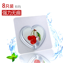Creative wall adhesive hook Load-bearing door back hook Kitchen bathroom Suction cup type strong adhesive hook Wall hanging
