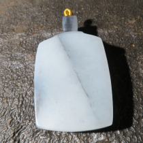 Shocking dialect quality Hetian jade collection grade Xinjiang delicate and oily blue and white seed material Wushi brand pendant pendant w1