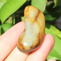 Dialect Hetian Jade Boutique Features Xinjiang Old Ripe Yellow Qin Skin White Jade Seed Material Raw Stone Toy Pendant Pendant A1