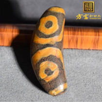 Crazy dialect quality Tibetan specialties high oil patina four-eyed dzi beads agate beads versatile accessories R6