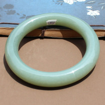 Big Action Dialect Hetian Jade Features Xinjiang Qiemo Material Blue Tone Inner Diameter 62mm Fine Bracelet N