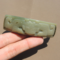 The best-selling dialect quality Hetian jade the recommended Xinjiang Jade Dragon river sand jujube green seed material antique animal hand brand s2