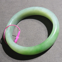 I was stunned by the exquisite Russian jasper in dialect delicate yang green pink and blue two-color inner diameter 56mm exquisite bracelet R1