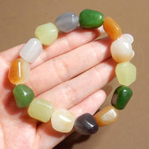 Dialect Brand Hetian Jade Wearable Grade Xinjiang Duobao Smoke Purple Sugar White Jasper Yellow Mouth Shape Bracelet X6