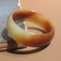 Dialect Hetian jade boutique wear-grade oily and delicate yellow mouth with sugar flower and bird ring pendant pendant h0