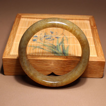 Big action dialect Hotan jade special offer Xinjiang Qiemo old pit material sugar jade 55 5mm formal bracelet N3