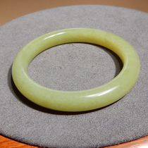 I was stunned by the dialect Hetian jade boutique collection grade Xinjiang delicate warm and non-yellow material card 55mm bracelet X5