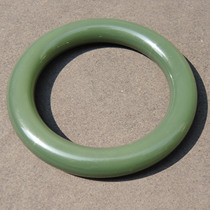 Stunned Dialect Hetian Jade Boutique Collection Grade Russian Jasper Duck Egg Green Card 56mm Round Bar Bracelet R2