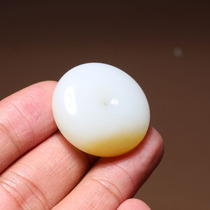 Popular dialect Hetian jade treasures special offer Xinjiang and finely finished sugar white jade mouthful of sugar safe buckle pendant N3