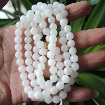 Dialect Hetian Jade special offer only 168 yuan Russian rare and famous porcelain white jade 8mm108 beads necklace promotion A