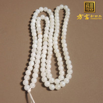 Qianma Dialect Boutique Hetian Jade Wearable Huangqin Skin White Jade Seed Material Card 5mm Multi-circle Bracelet Necklace S2