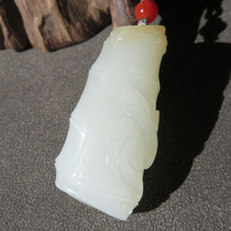 I was stunned by the dialect quality Hetian jade wearable grade Xinjiang sugar white jade rising steadily pendant pendant w1