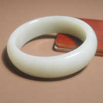 Dialect high-quality Hetian jade wearable grade Russian old pit material warm and delicate high-fat white jade card 58mm bracelet h7