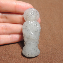 Stunned Dialect Brand Features Hetian Jade Xinjiang White Jade Bottom Dot Ink Blue and White Seed Material Craft Pendant Pendant h0