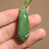 Explosive Dialect Boutique Hetian Jade Russian Warm and Delicate Yang Green Cats Eye Jasper Jade Orchid Pendant H7