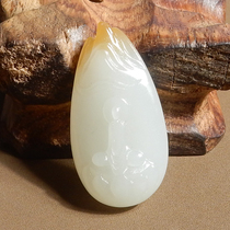 Dialect Brand Hetian Jade Wearable Grade Xinjiang Warm Delicate and Sugar-Free White Jade Beautifully Carved Enlightenment Pendant X6