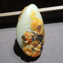 Dialect brand Hetian jade boutique wearable magnified yellow Qin leather jade mountain tiger pendant pendant R1