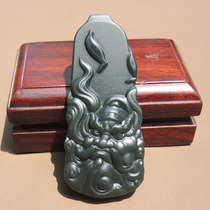Popular dialect quality Hetian jade from Xinjiang warm and delicate leaving lenticels Zhongkui pendant pendant s2