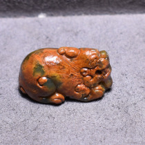 Dialect Hetian Jade Boutique Grade Wearing Delicate Xinjiang Oily Yellow Qin Skin Jasper Seed Material Auspicious Beast Pixiu Pendant R1