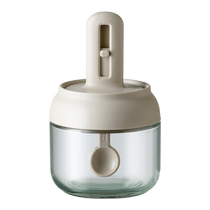 Telescopic seasoning tank scoop cover integrated seasoning case oil pot sealed salt tank for material seasoning jar combined kitchen seasoning bottle