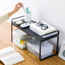 Simple bookshelf shelf office desktop printer shelf telescopic multi-storey dormitory desk finishing storage rack