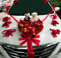 Main wedding car decoration set Front simulation float team Chinese style Chinese style wedding supplies Pull float sticker suction cup type