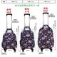 Portable lightweight trolley bag women's canvas waterproof printed luggage universal wheel mute trolley 16 inches 17 inches 20
