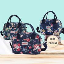 Hand-carried slung women's bag canvas with rice hand-carried lunch box bag small bag lunch bag luggage bag can cover luggage bag