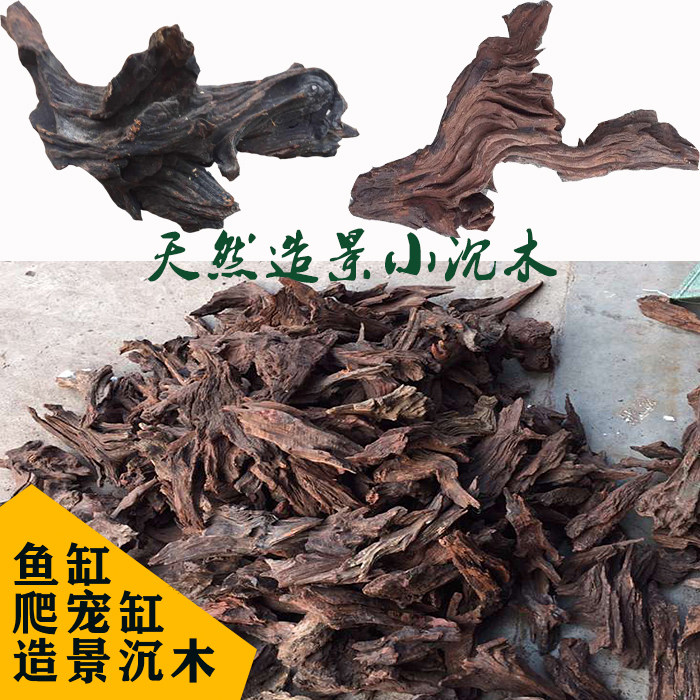 Small tree roots sunken wood fish tank landscaping decoration ornaments water and land ecological rainforest tank scenery tied Moss tree