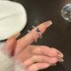 검은 지르콘 나비 반지 여성 ins 틈새 시장 디자인 여성 신선한 스타일 라이트 고급 고급 인덱스 핑거 링 달콤하고 멋진 보석