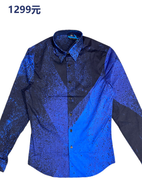 Authentic men's pure cotton fashion shirts priced at 1,299 yuan