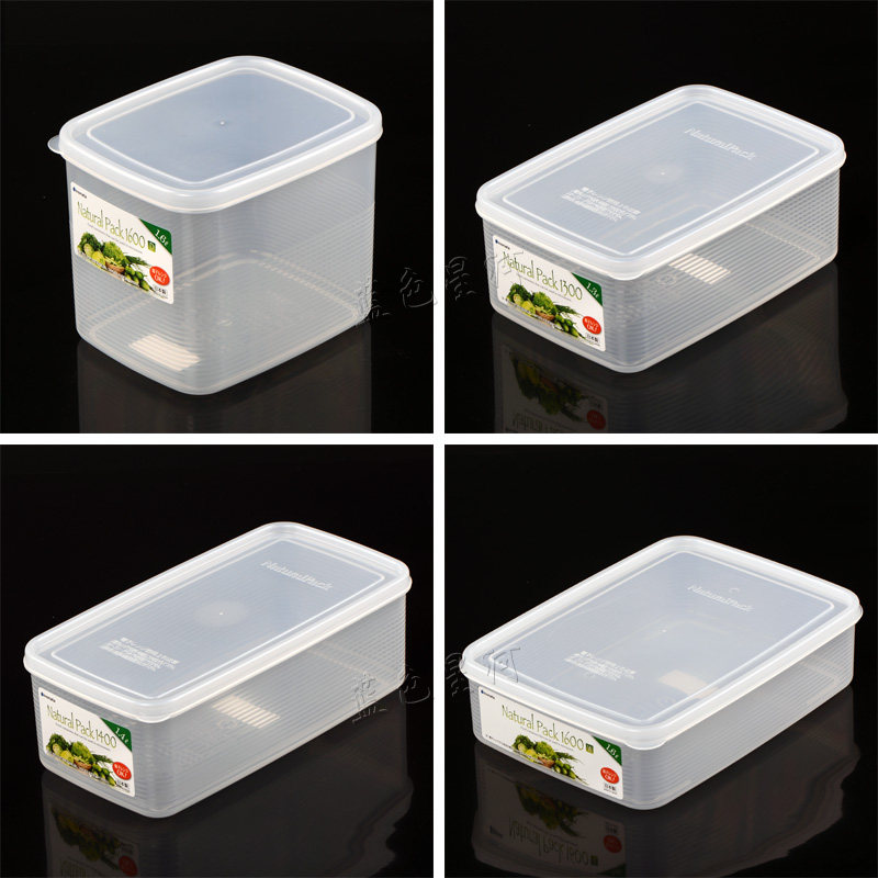 Japan imports INOMATA rectangular fresh box Transparent food box Refrigerator refrigerator box