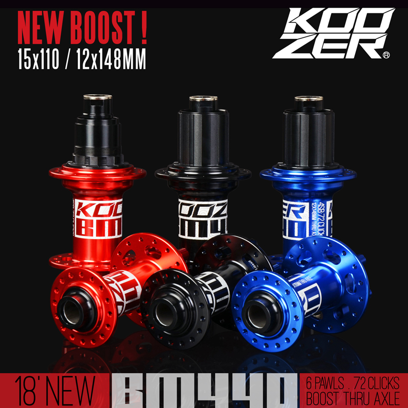 KOOZER BM440 Four bearing 72 SOUND BOOST wide shaft barrel shaft Mountain bike hub 15x110 12x148mm