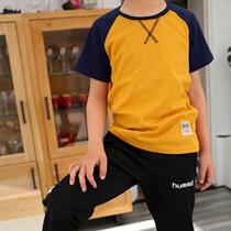 2020 Summer Korean version of the new children short sleeve male and female child insertion shoulder collision color thin short sleeve T-shirt