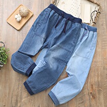 JJ Spring Summer CUHK Scout cotton jeans Mens and womens childrens thin section Jeans Mosquito-proof Air Conditioning Pants