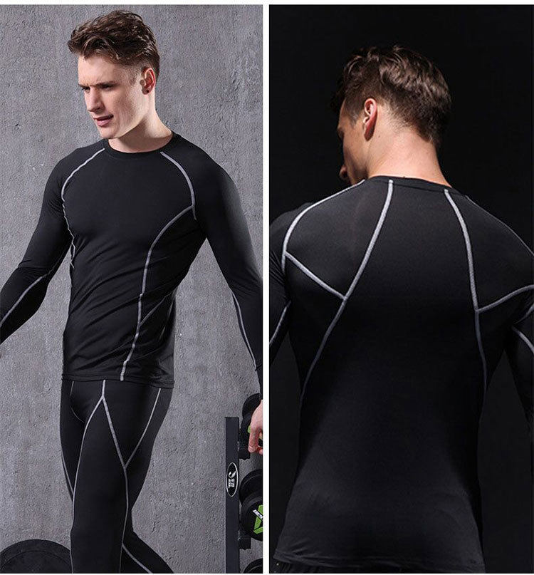 Teen dress CUHK Slim Fit Sports Tight Training Hit Bottom Long Sleeve Long Pants Speed Dry Basketball Football Suit