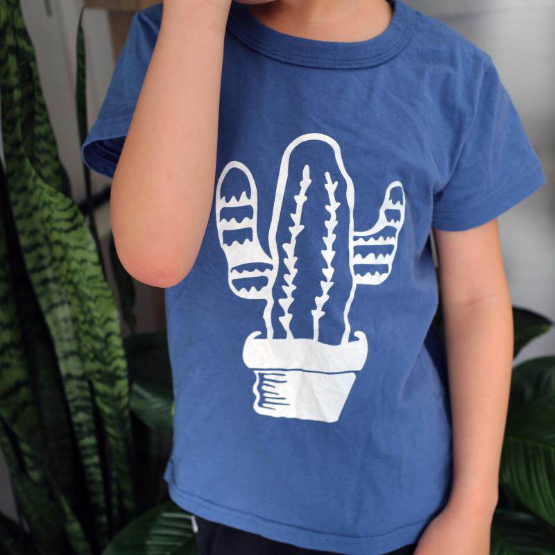 2020 Summer boy fitted with new children T-shirt short sleeve blouse for children pure cotton cacti