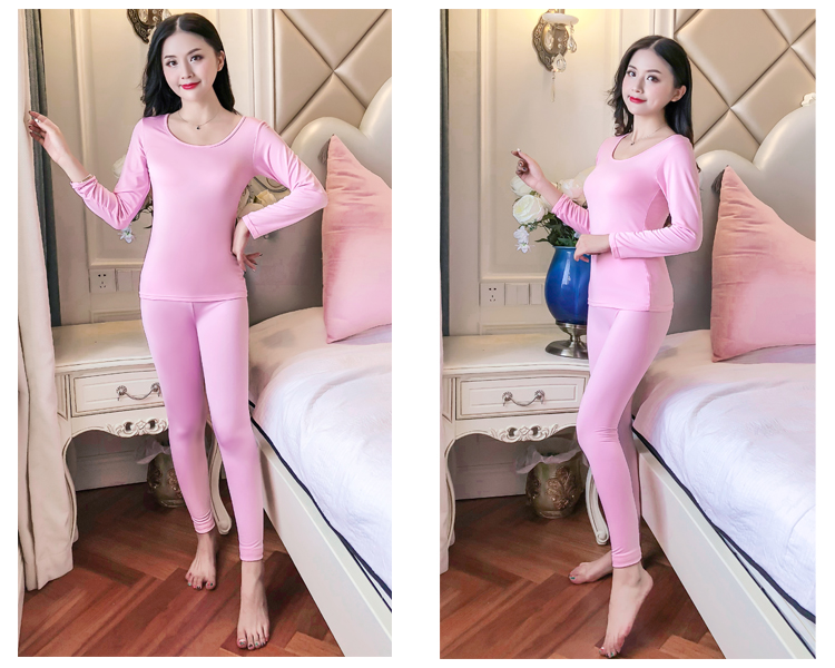 Kích thước lớn đồ lót nữ dày cộng với nhung 200 kg nữ sinh cơ thể mảnh mai phù hợp với Qiuyi Qiuku đồ ngủ nam