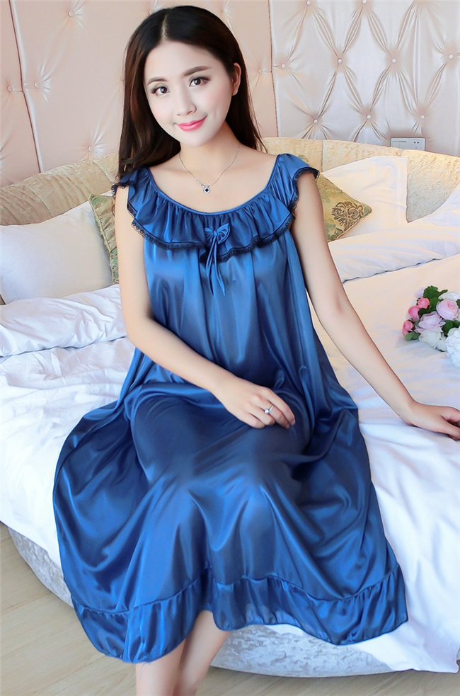 Phụ nữ mang thai nightdress nữ mùa hè kích thước lớn lỏng chất béo mm mang thai thời gian 200 kg dài sexy băng lụa mỏng voan đồ ngủ