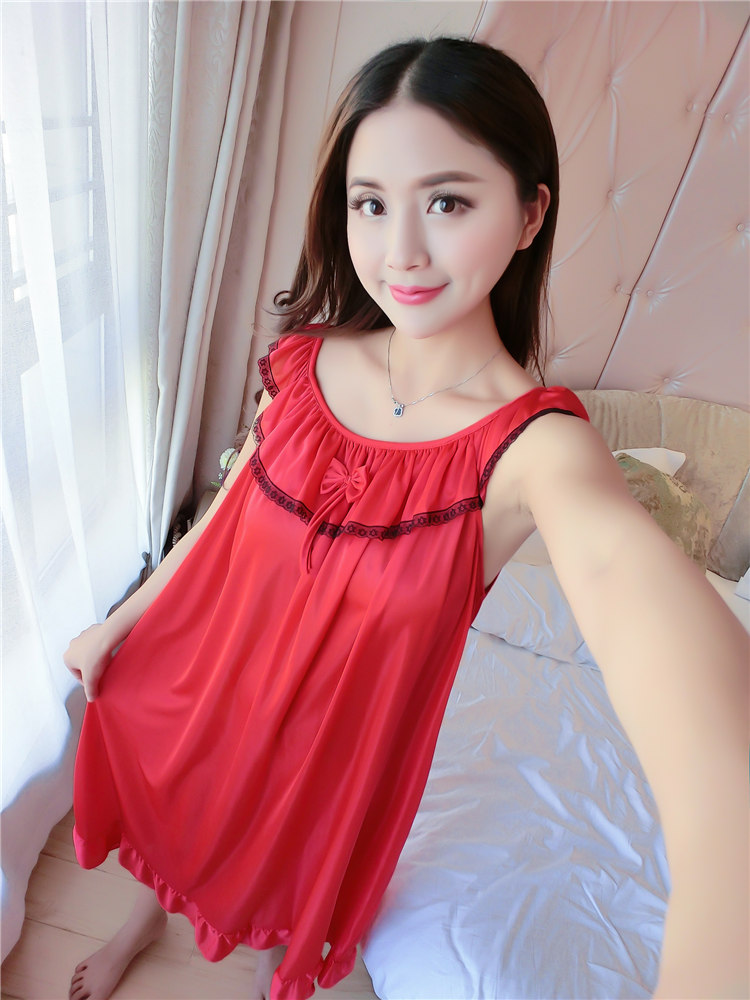 Siêu kích thước lớn nightdress nữ mùa hè phụ nữ mang thai 300 kg lỏng mang thai chất béo mm kích thước lớn băng lụa phần dài 250 mùa hè đồ ngủ