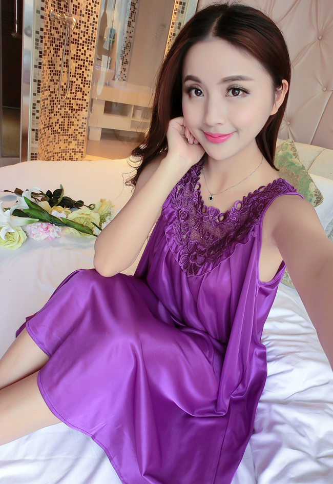 Nightdress nữ mùa hè sexy băng lụa ngắn- tay kích thước lớn phụ nữ mang thai chất béo mm lỏng đoạn dài 200 kg mang thai thời gian mỏng đồ ngủ