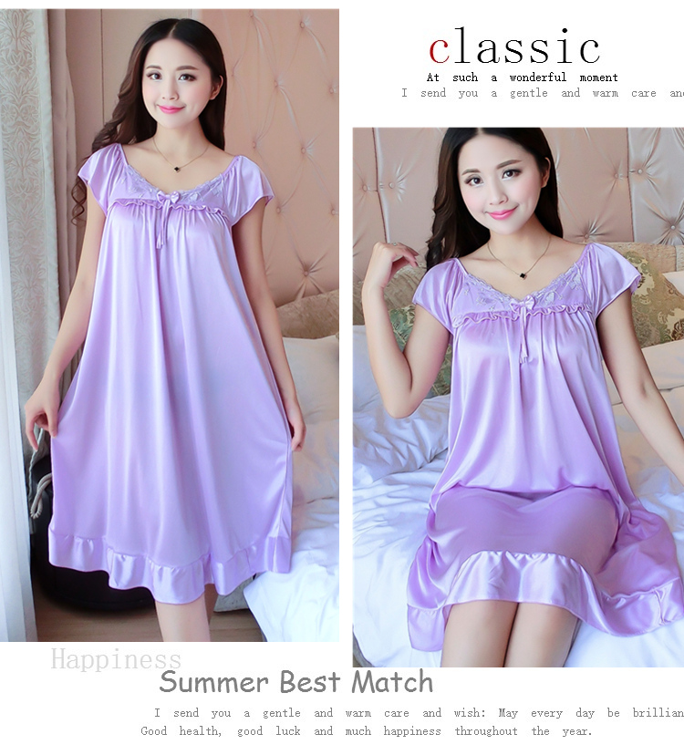 Nightdress nữ mùa hè băng lụa sling sexy kích thước lớn chất béo mm dài chiffon lỏng 200 £ dễ thương mùa hè đồ ngủ