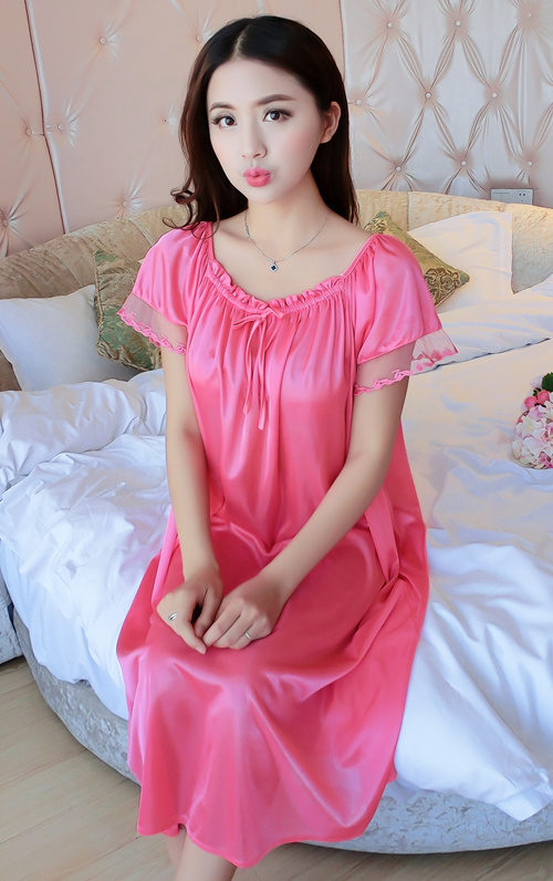 Phụ nữ mang thai nightdress nữ mùa hè kích thước lớn lỏng chất béo mm mang thai thời gian 200 kg dài sexy băng lụa mỏng voan đồ ngủ