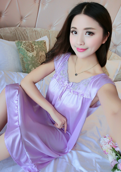 Nightdress nữ mùa hè băng lụa sling sexy kích thước lớn chất béo mm dài chiffon lỏng 200 £ dễ thương mùa hè đồ ngủ