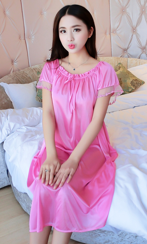 Phụ nữ mang thai nightdress nữ mùa hè kích thước lớn lỏng chất béo mm mang thai thời gian 200 kg dài sexy băng lụa mỏng voan đồ ngủ