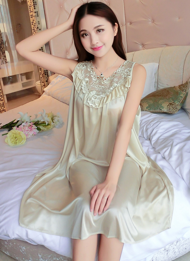 Siêu lớn kích thước nightdress nữ mùa hè 300 pound phụ nữ mang thai cộng với phân bón để tăng 230 lỏng kích thước lớn mang thai băng lụa dài đồ ngủ